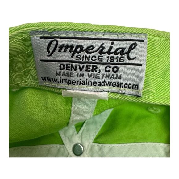 Imperial Headwear Heathrow Country Club Lime Green Baseball Cap Adjustable Strap - Picture 7 of 7